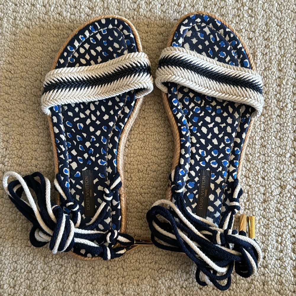 Louis Vuitton espadrille sandals